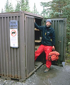 bearproof food locker at Denali campground