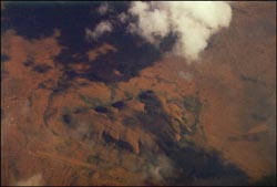 aerial view of Ayers Rock