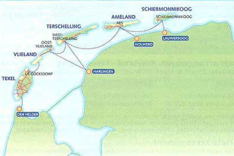 map of waddenhopping