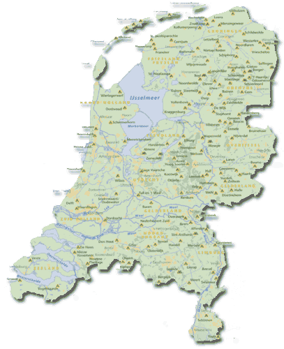 map with green campsites
