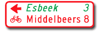 signpost for cyclists with alternative route