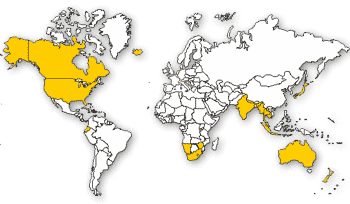 map with all the countries we biked in