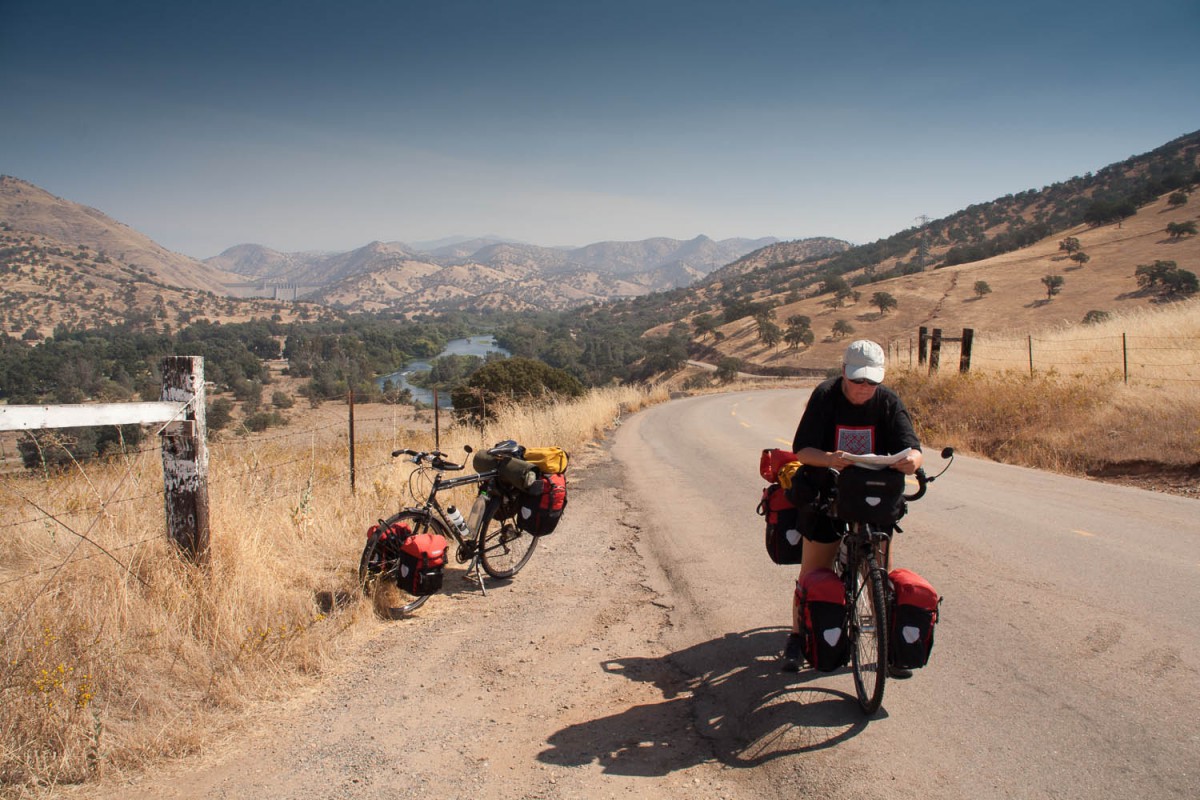 a very hot day just before Piedra near Pine Flat Lake