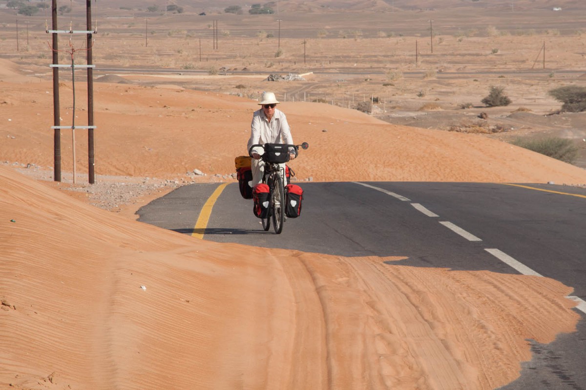 sand dunes on the road