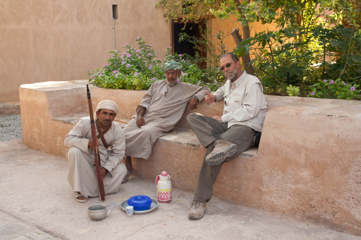 although the fort was closed we were invited for coffee and dates at Al Hazm