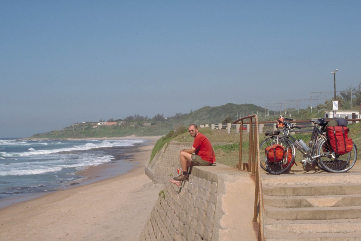 enjoying sun and sea along the ocean road south of Durban