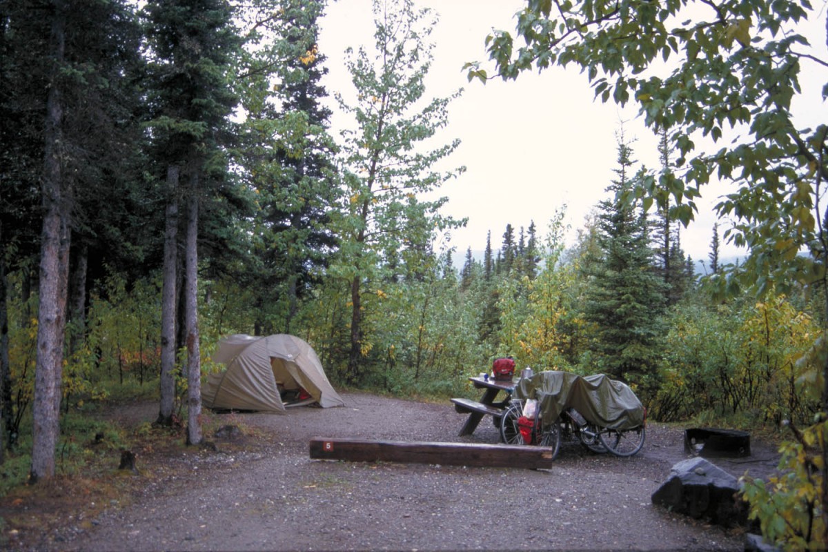 Typical State Park campground at Donelly Creek