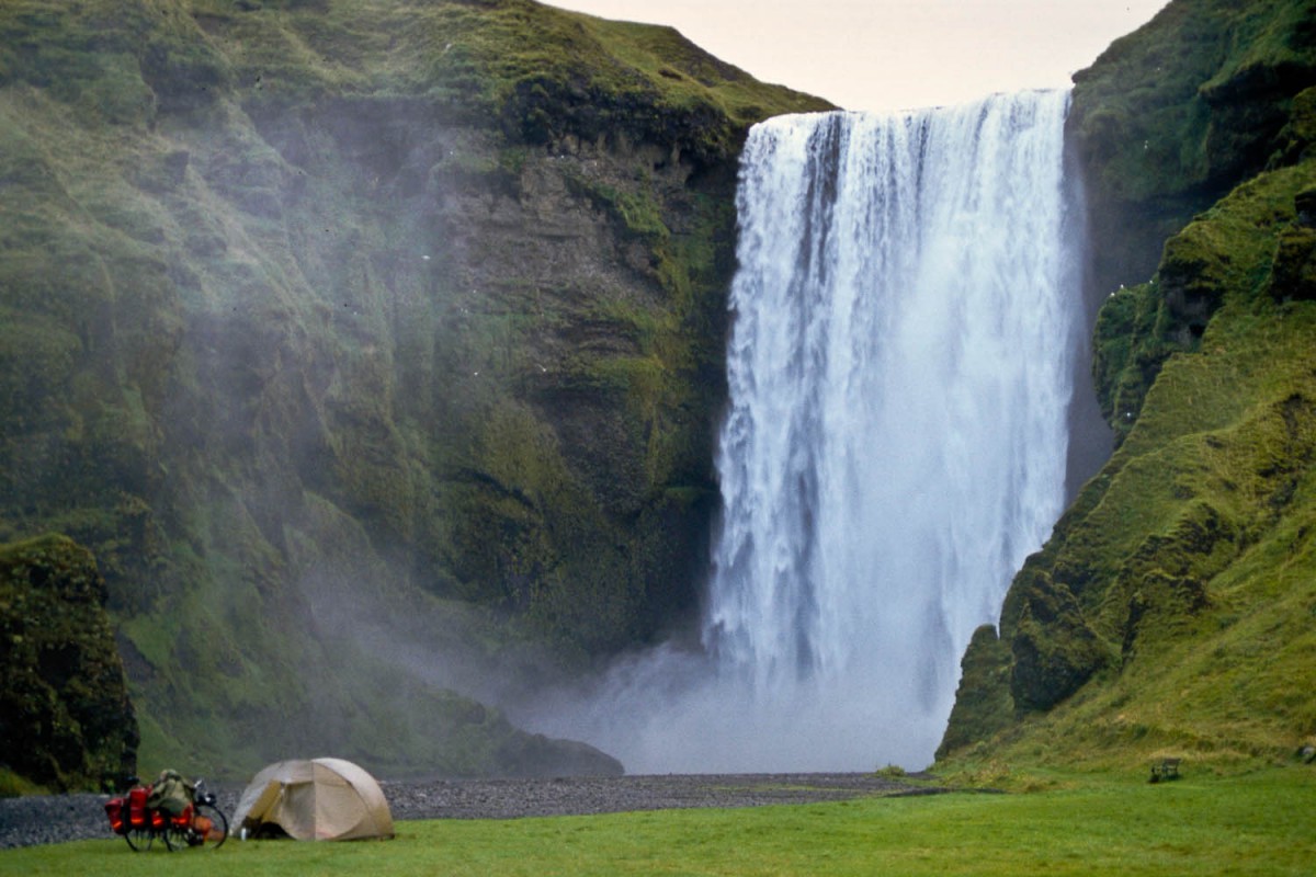 camping at Skogarfoss