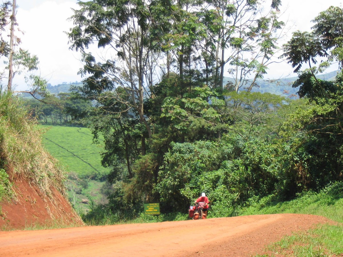 steep road to Kibale Forest NP
