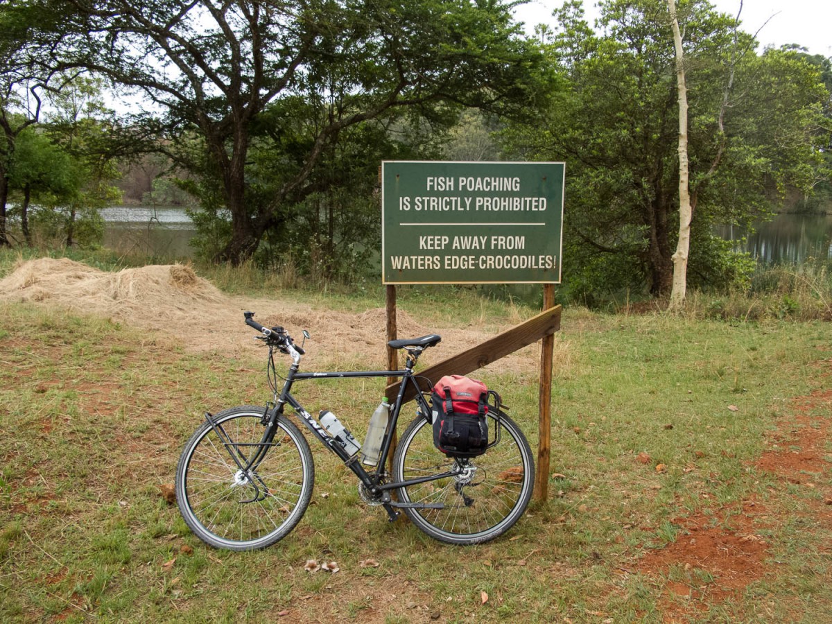 Cycling in Mlilwane Nature Reserve is safe ;-)