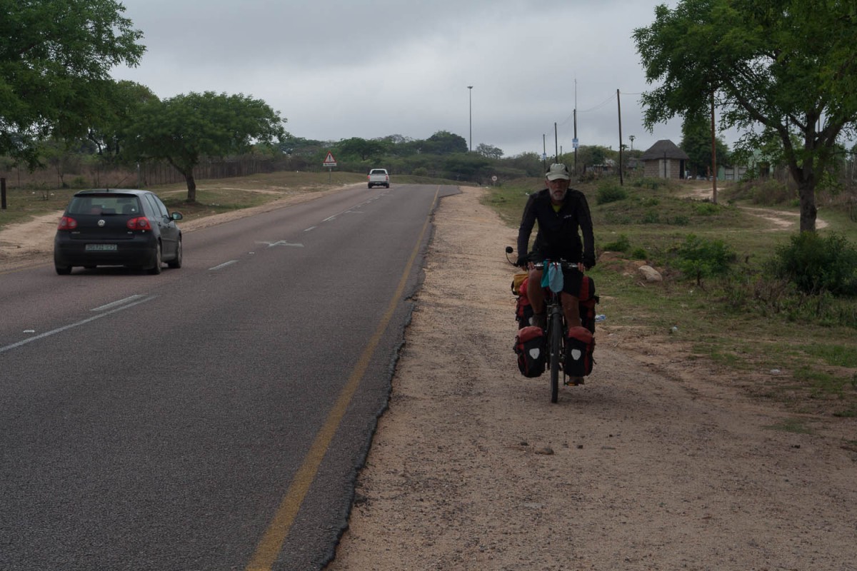 Sometimes it was safer not to ride on the road. Too much traffic, no shoulder 