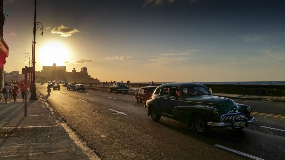 Late afternoon on the Malecon, the seaside boulevard of Havana